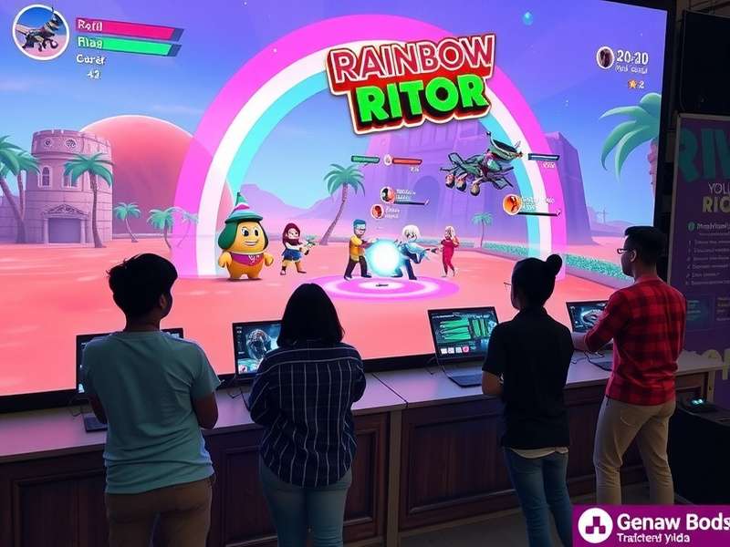 Rainbow Riot Star multiplayer battle interface